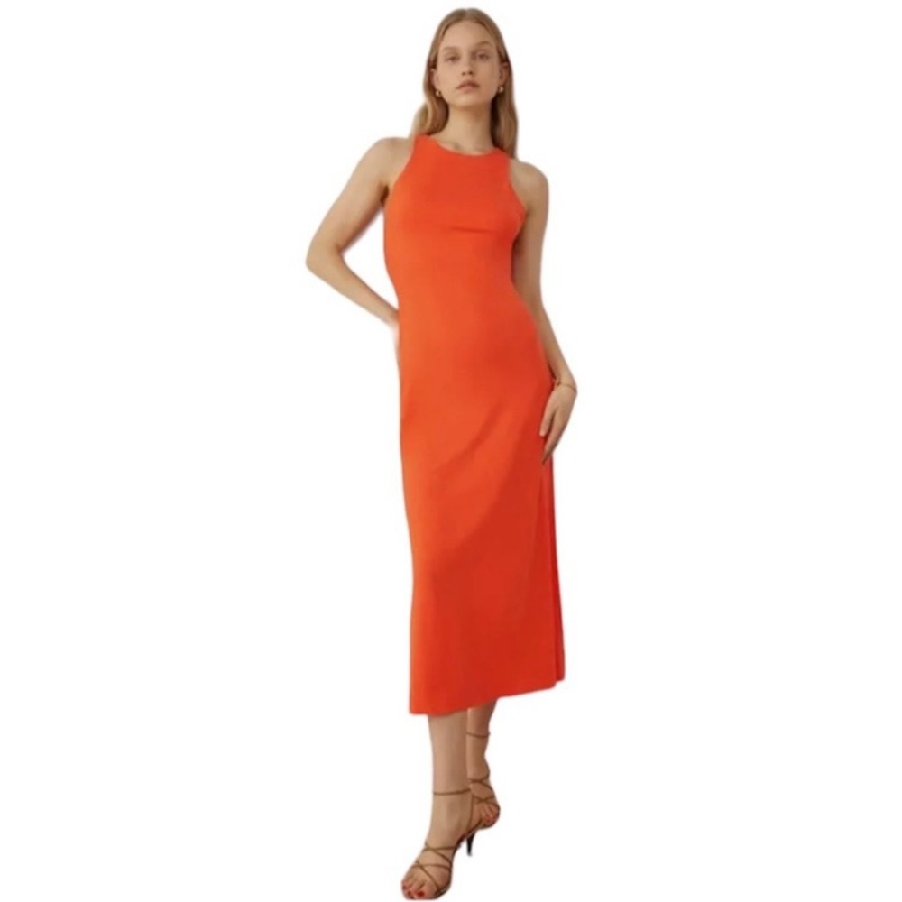 Reformation Mackenzie Sleeveless Maxi Dress Flame